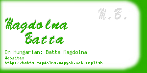 magdolna batta business card